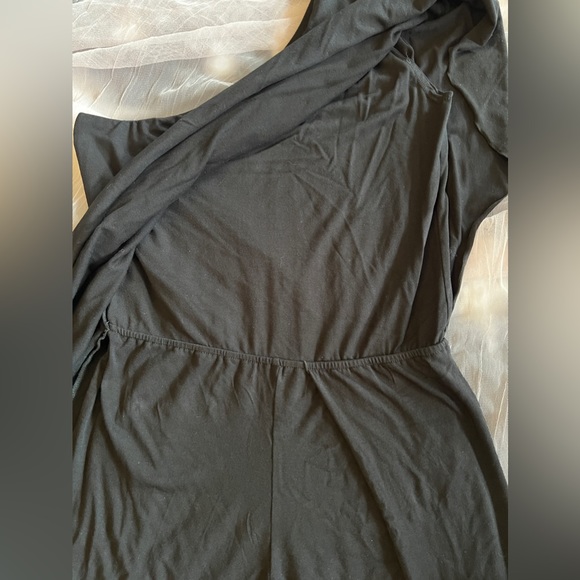 Zen Knits Comfy Cape One Shoulder Jumpsuit Size XS & XXS, Colors Black & Blue - Picture 3 of 14